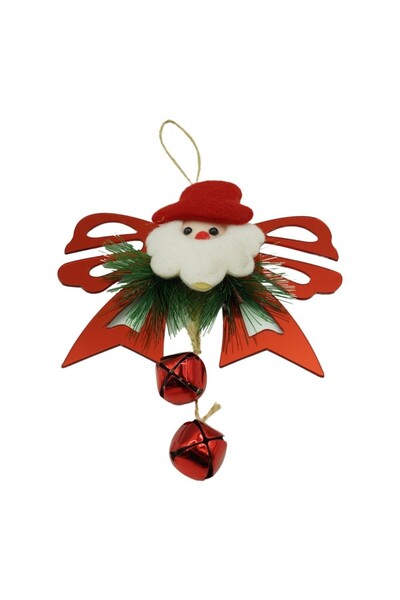 Rao Christmas Ornament, Bow with Bells, Red, Glossy, 15*20cm, Acrylic, Indoor...