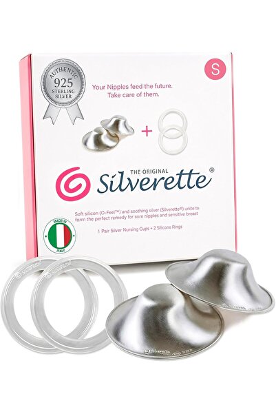 Silverette أكواب الرضاعة الفضية الأصلية - لتهدئة وحماية حلمات الرضاعة - صنع ف...