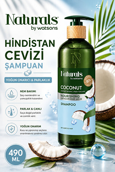 Naturals By Watsons Intensive Repair & Shine: Coconut Shampoo 490 ml - Moistu...