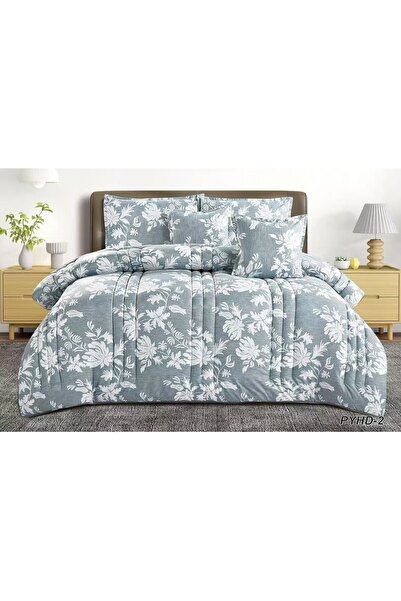 xi Duo Duo Nefren Summer Patterned 6-Piece Bedspread Set with Luxury Microfib...