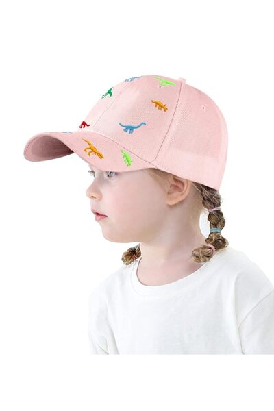 STARSTAR Pink cotton dinosaur baseball cap for children aged 2-6