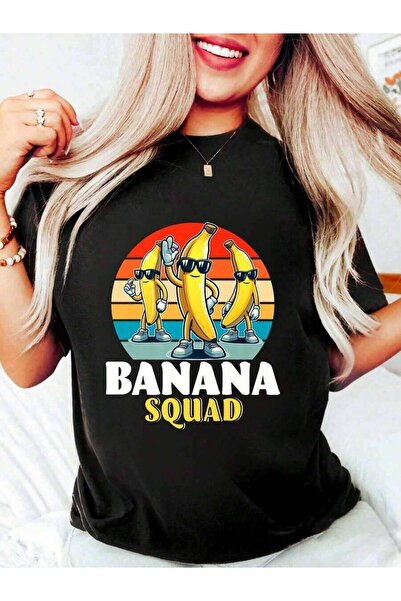 NOURAM 100% Cotton Bananas Shirt Men Women Cute Gifts Funny Banana Squad Prem...