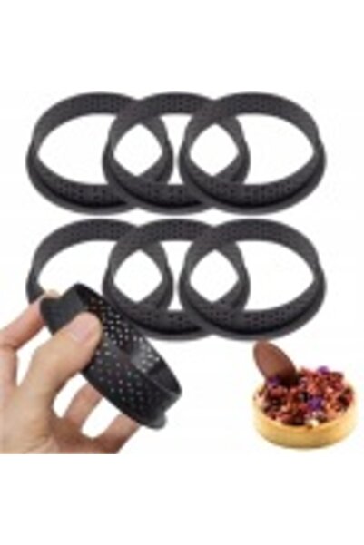 STARSTAR 8.5 cm perforated tart molds, 6 pieces per pack