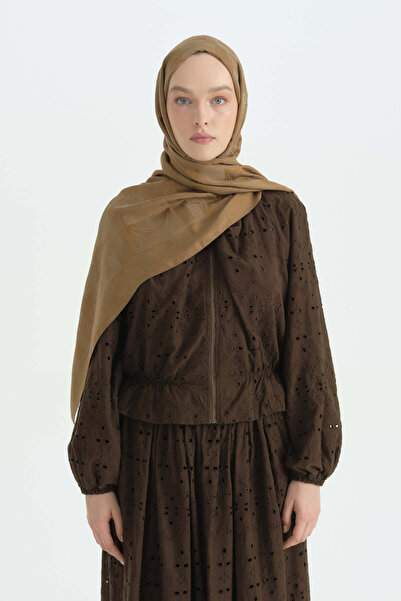 Nihan Cotton Naia Blend Natural Shawl - Camel