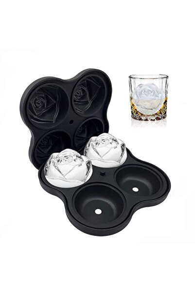STARSTAR 4.5cm diameter rose-shaped silicone ice cube mold, suitable for cake...