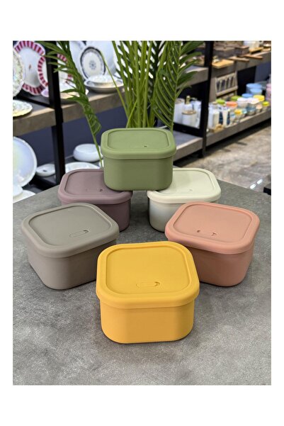 Doğudeko Calix Square Silicone Storage Container 6 Pieces