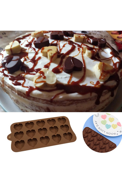 STARSTAR 15-hole non-stick chocolate mold, DIY food-grade silicone creative h...