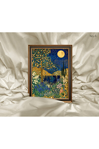Vetro Design Art Nouveau - Tablou înrămat cu lună și reflectare de lună