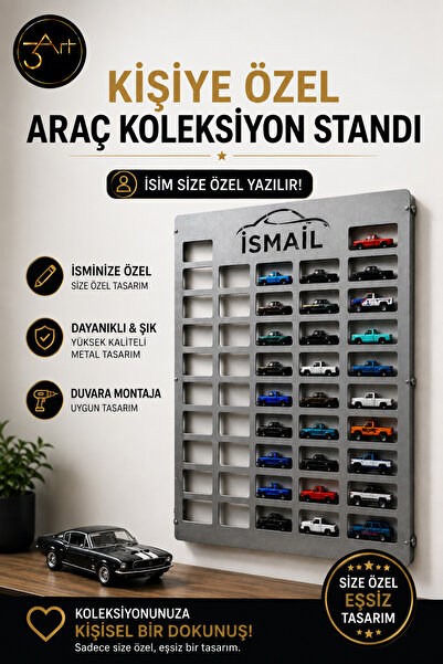 3Art Metal Dekorasyon Tic.Ltd.Şti Kişiye Özel Araba Koleksiyon Panosu - Oyunc...
