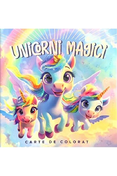 Flamingo Unicorni magici. Carte de colorat