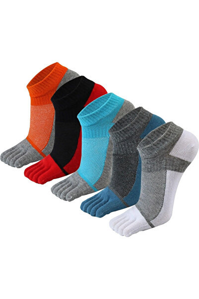STARSTAR 5-pack of cotton five-finger socks, breathable running socks, unisex.