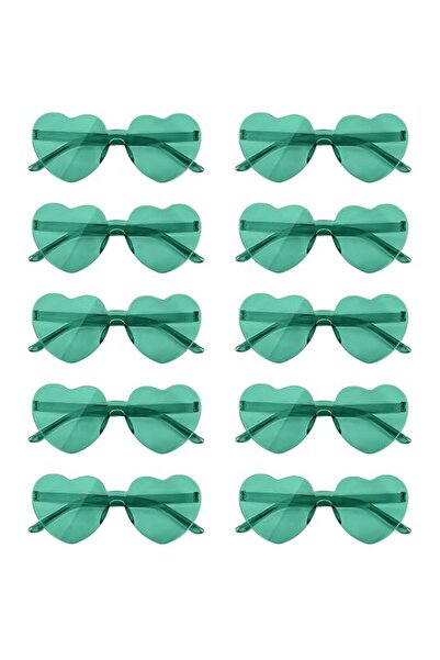 STARSTAR 10 pairs of heart-shaped rimless women's sunglasses in candy-colored...