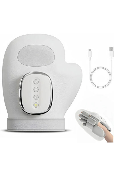 STARSTAR Glove-style hand massager with heat & 3-section air cushion for fing...