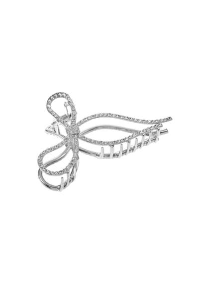 STARSTAR Delicate silver-plated hair clip with bow pattern