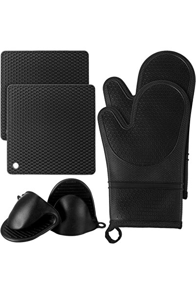 STARSTAR 6-piece set of high-temperature resistant, non-slip silicone kitchen...
