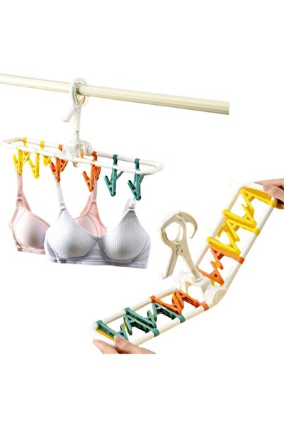 STARSTAR Drying rack set of 2 - Foldable - Portable - Windproof - 24 Clips - ...