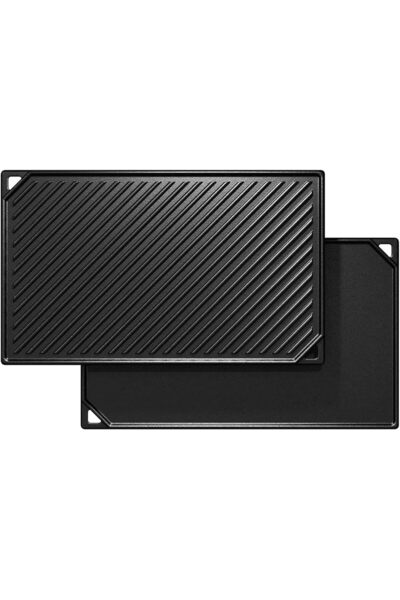 STARSTAR Cast iron frying pan - 41.8 x 24 cm - Suitable for ovens, stovetops,...