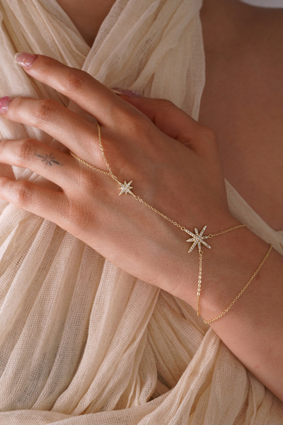 AŞIK ACCESSORIES Elegant Shahmeran Bracelet with Polar Star
