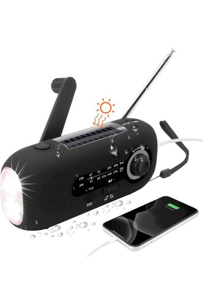 STARSTAR Suitable for Emergency Radio Solar-Powered with Crank Dynamo Radio A...