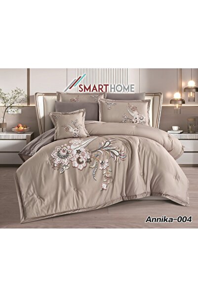 smart home طقم مفرش نفر ونفر ونص صيفي مشجر 5 قطع من خامة المايكروفايبر راحة ل...
