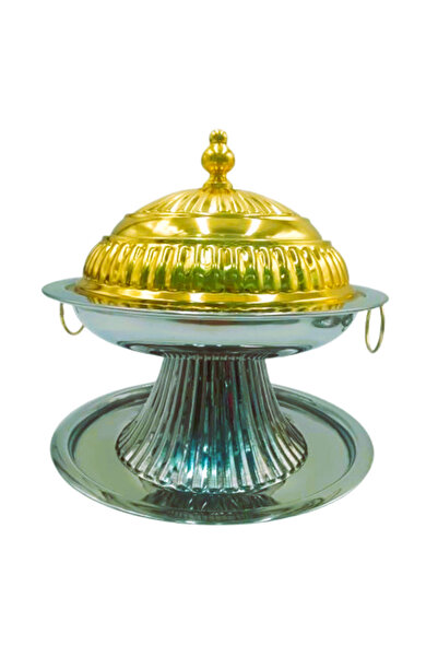 Generic Date serving dish with a patterned ghuzi-shaped base