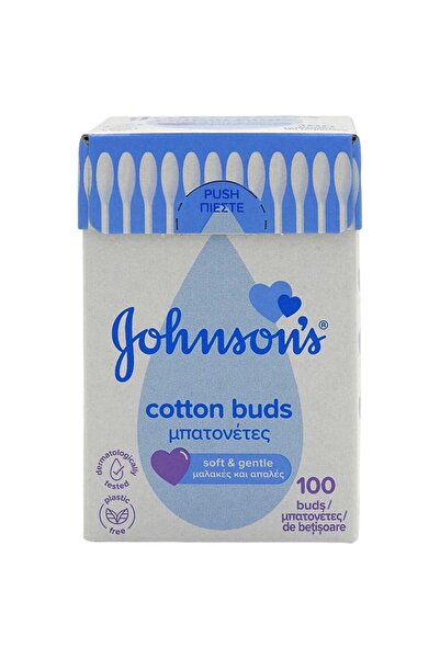 Leski Μπατονέτες, Johnsons, για Αυτιά, 100 τεμάχια, Τετράγωνο Κουτί, Βαμβακερές