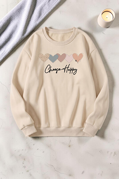 uyguntarz Unisex Printed Crew Neck Sweatshirt
