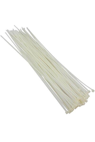 MN6 M190Pl 3.6 X 200 mm White Nylon Cable Tie, Self-Locking Plastic Clamp for...