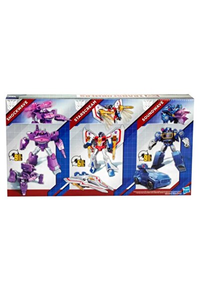 Hasbro Transformers Action Figure 3-Pack: Shockwave, Starscream, and Soundwave