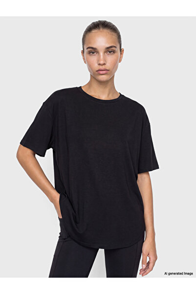 LC Waikiki Alita City Farkıyla Koor Sport Black Combed Cotton Plain Oversize ...