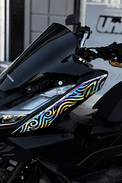 Banxtre ملصق وشم بنمط قبلي للجانب الأيسر من لوحة هوندا PCX الجانبية (2021-2024)