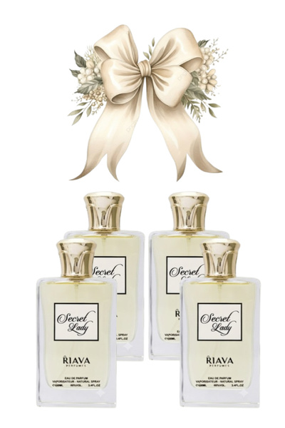 RIAVA PERFUMES 4 قطع من عطر سيكريت ليدي 100 مل