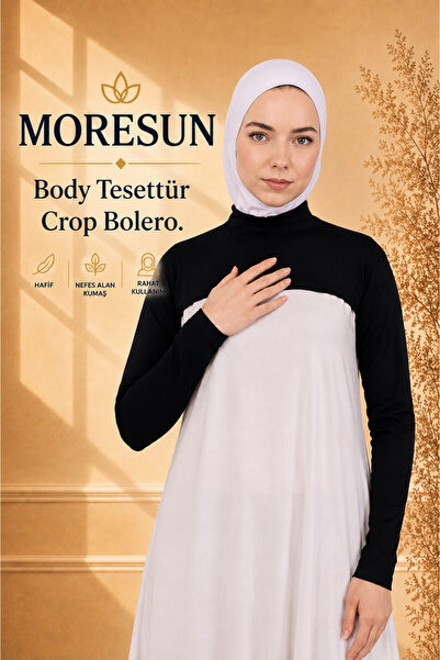 MORESUN Turtleneck Neck Collar Sleeveless Top - Lycra Women's Body Hijab Crop...