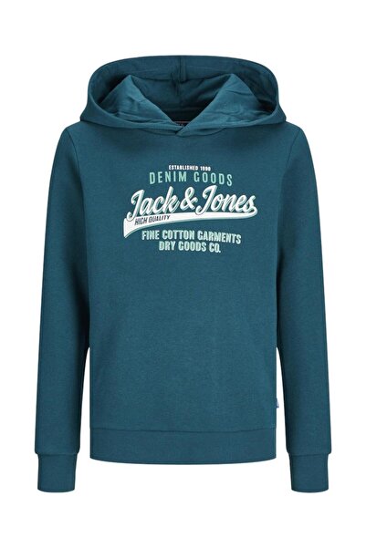 Jack & Jones Μπλούζα φούτερ αγόρι "Logo" πετρόλ