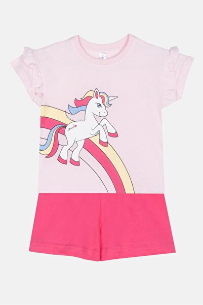 JOYCE Πυτζάμα κορίτσι "Rainbow unicorn" ροζ