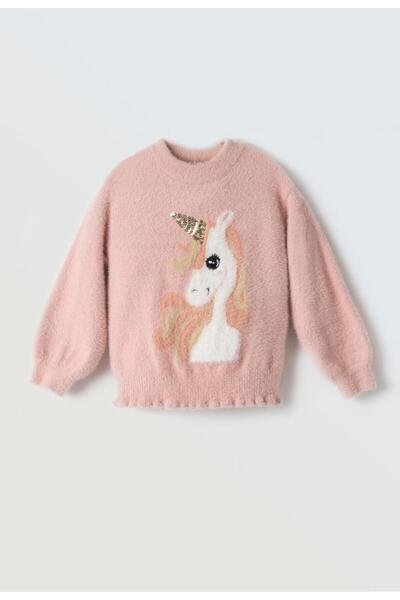 Evita Πουλόβερ κορίτσι "Unicorn" ροζ