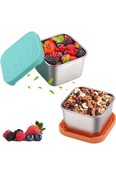 STARSTAR Two small freezer containers, 200ml each, made of stainless steel wi...