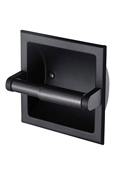 STARSTAR 1 Matte Black Toilet Paper Holder with Recessed Dispenser, Suitable ...