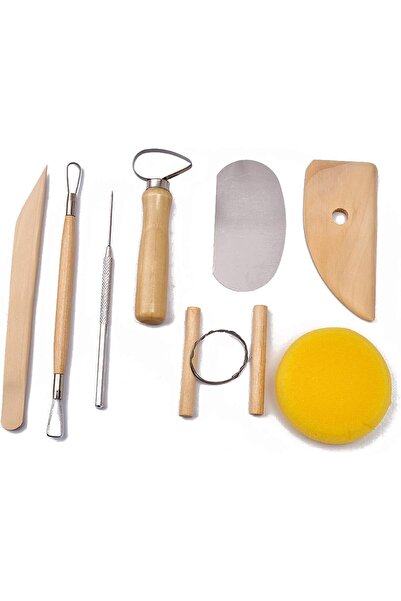 STARSTAR 8-piece pottery and clay sculpting tool set, double-sided, with smoo...