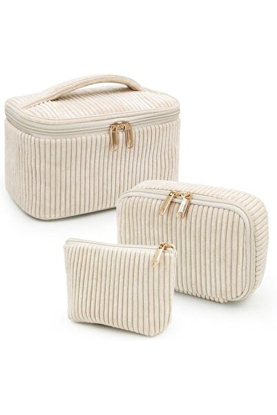 STARSTAR Women's 3-Piece Makeup Bag Set - Floral Print Toiletry Bag - Large C...