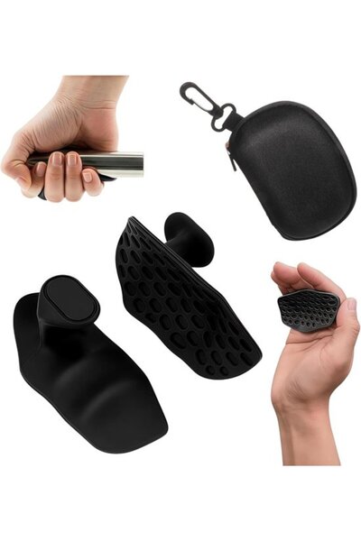 STARSTAR Non-Slip Silicone Fitness Grip Pads, Fingerless Hand Shield for Stre...