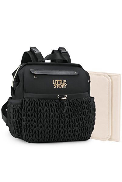 Little Story Diaper Backpack with Changing Pad & Laptop Sleeve – Water-Repell...