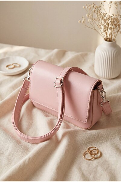 Modamorfo Minimalist Magnetic Cover Strap Crossbody Bag - Pink