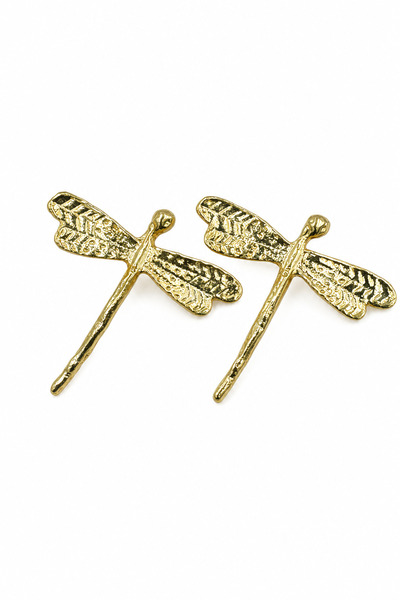 Jack Ferrero Stylish Dragonfly Figured Yellow Color Bijouterie Earrings for W...