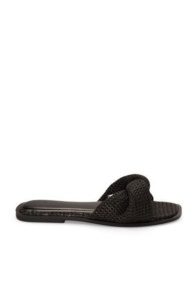 BATA Textured Strap Slide Sandals