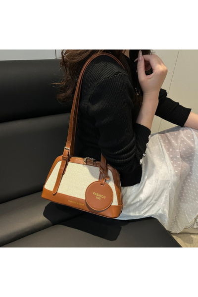 Take Two By Styli Brown Shoulder Bag with Adjustable Strap