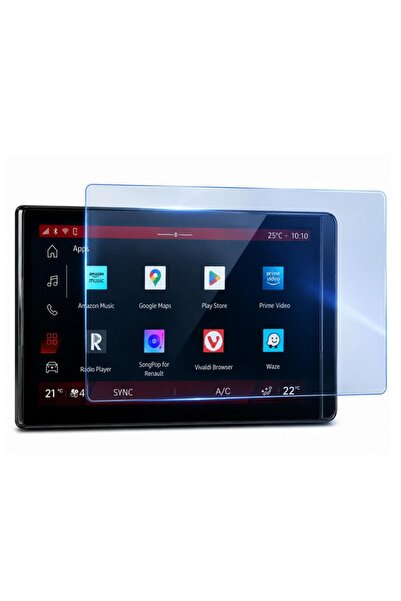 Engo Renault Boreal 10 İnç İle Uyumlu Ekran Koruyucu Multimedya 9H Nano Parlak, Kırılmaz Cam