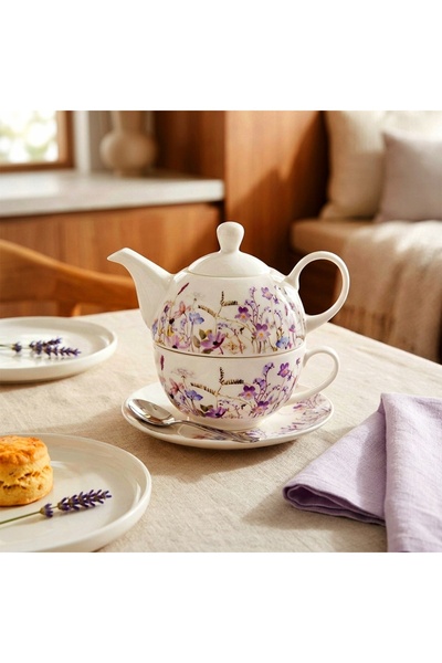 Orion Ceainic FLOWERS cu cană pentru preparare, infuzare, consum, cafea, ceai...