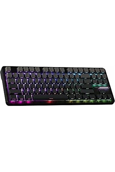 Aula Tastatură gasket F87 Pro Albastru închis Negru Cyan GriWoodV4 switch RGB