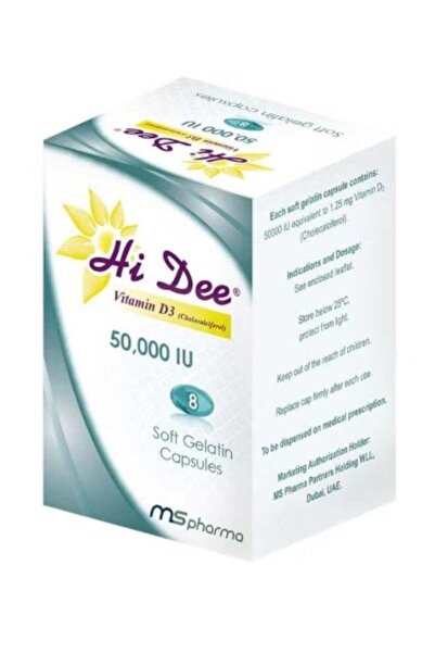 HI DEE ms pharma Vitamin D 50000 IU Soft Gelatin Capsule 8s